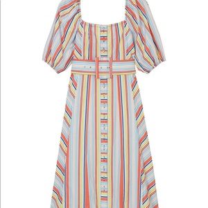 Tanya Taylor Claude Stripe Dress SummerStripe $475